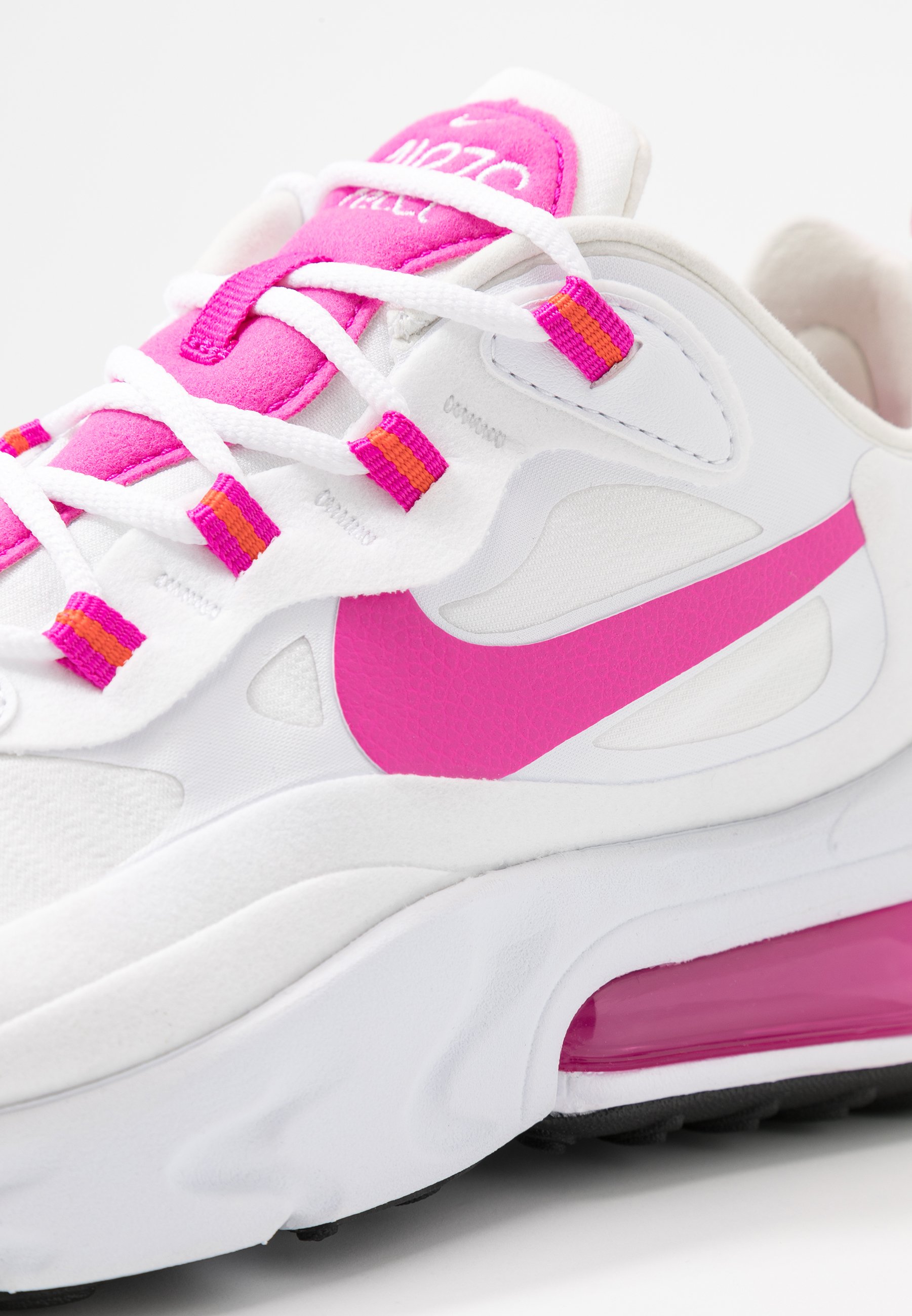 nike women's' air max 270 react shoes white/beige/burgundy