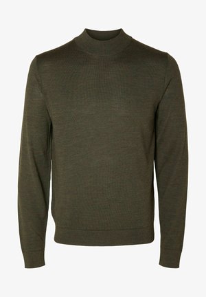 SELETED HOMME Slhtown Merino Coolmax Knit Mock B Noos Maglione, Nero, M Uomo SELETED HOMME Slhtown Merino Coolmax Knit Mock B Noos Maglione, Nero, M Uomo
