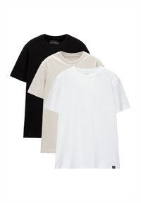 REGULAR FIT - 3 PACK  - Basic T-shirt - sand