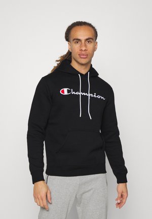 CLASSIC HOODED LARGE LOGO - Pulover din fleece - black