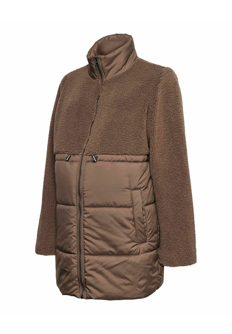 MAMALICIOUS HOCH GESCHLOSSEN Wintermantel coffee quartz