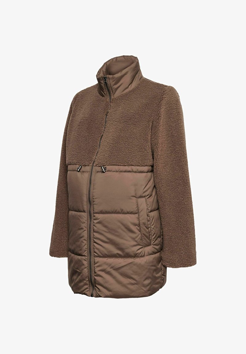 MAMALICIOUS HOCH GESCHLOSSEN Wintermantel coffee quartz