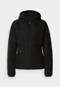 SLIM HOODED JACKET - Übergangsjacke - black