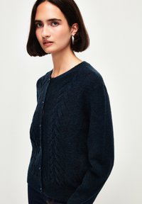 adL BUTTONED FRONT - Cardigan - navy blue