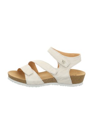 Sandalen met sleehak - pearl