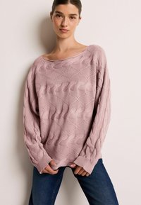 Next CABLE OFF THE SHOULDER  - Džemper - blush pink