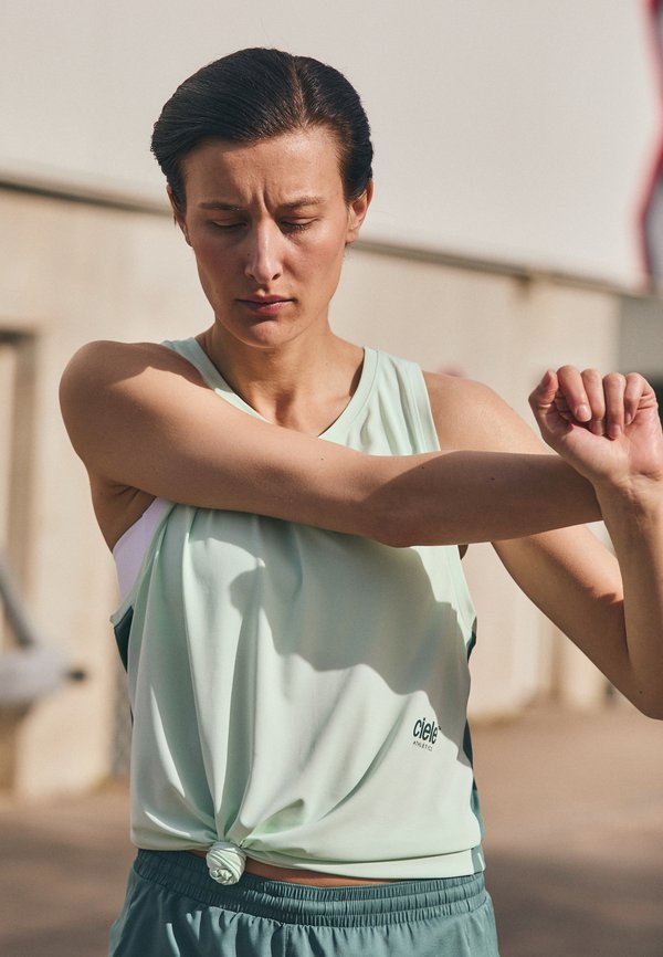 W DLYSINGLET - Top - dusty turquoise