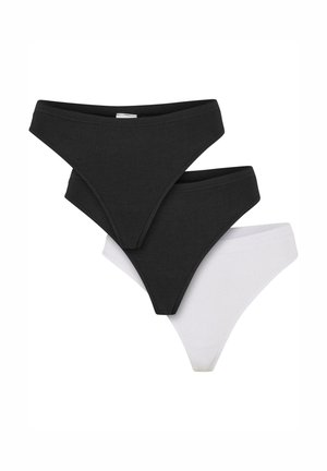 3-PACK - Perizoma - black black white