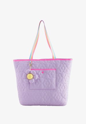 Little Bird, BACK TO SCHOOL PASTEL RAINBOW QUILTED FLOWER TOTE BAG - Shopping Bag - lilac purple