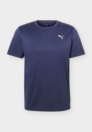 Puma, TAD ESSENTIALS SOLID CAT TEE SMALL CAT - Sport T-Shirt - navy/white