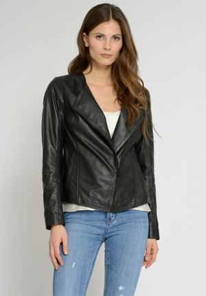 Lederjacke - black