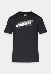 GRAPHIC TRIPLE LOGO TEE - Apdrukāts T-krekls - black