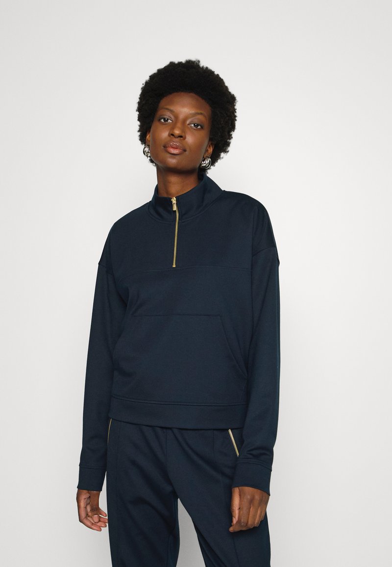 Lindex ELLIE WITH ZIP - Camisola de manga comprida - dark navy