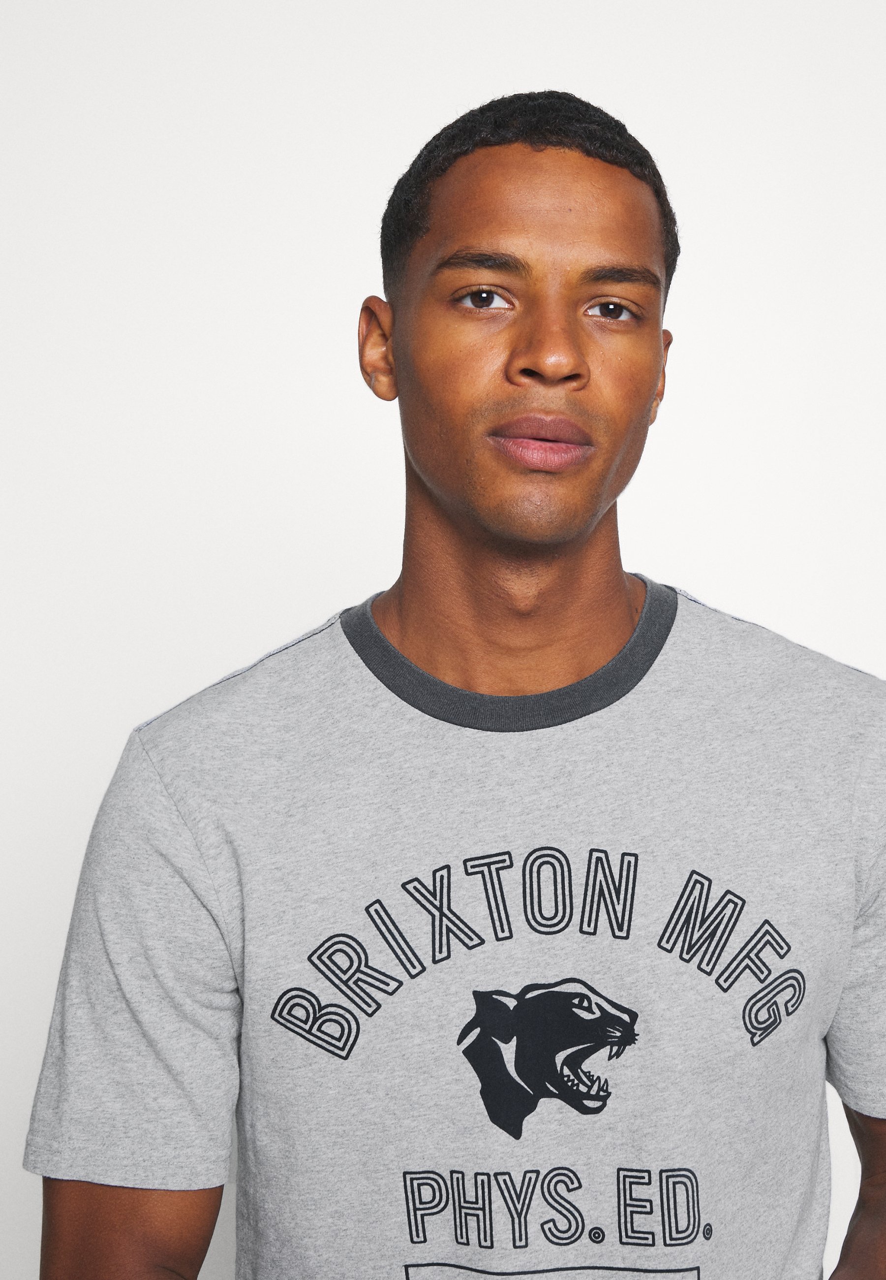 Brixton Print T-shirt - heather grey 