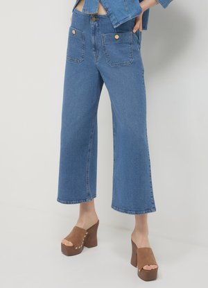 Calliope Jeans a zampa - blu denim medio
