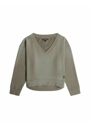 G-STAR, SUNFADED V-NECK LOOSE SWEATER - Sweatshirt - turf gd