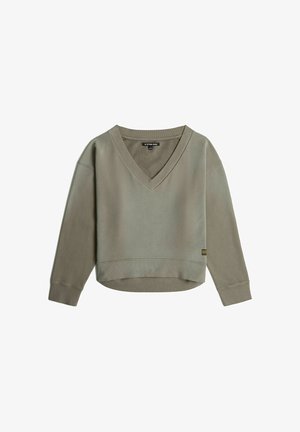 G-STAR, SUNFADED V-NECK LOOSE SWEATER - Sweatshirt - turf gd