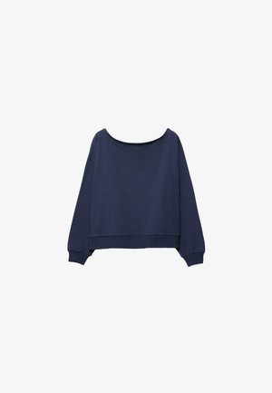 Stradivarius, ROUND NECK - Sweatshirt - mottled dark blue