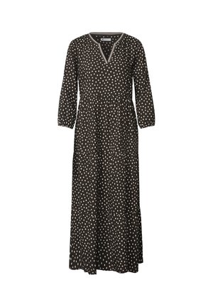 Street One, MIDIKLEID MIT SPLIT NECK UND PRINT - Freizeitkleid - black coffee