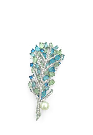 HEBE JEWELS, OCEAN FEATHER - Brosche - silver-coloured