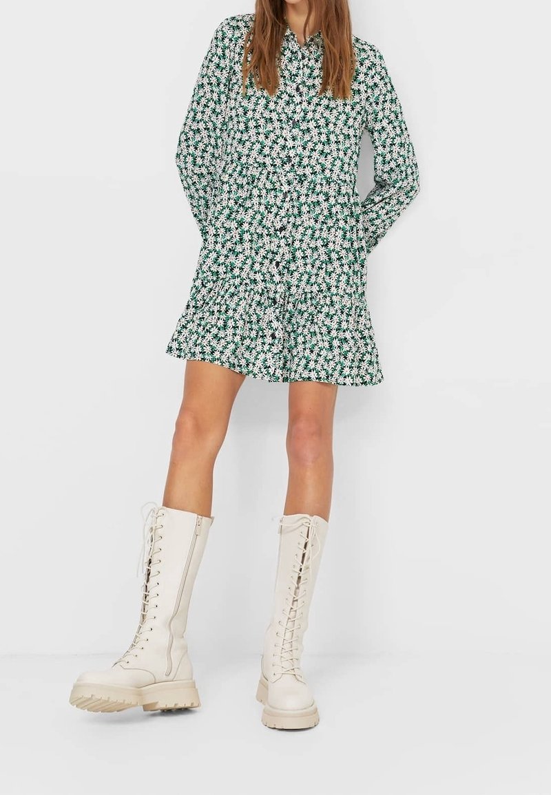 stradivarius green floral dress Kathleen Dress main image 0