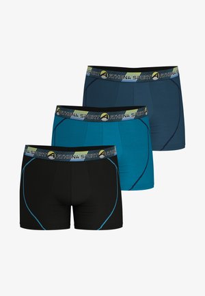 Athena LOT DE 3 PACK LONGS TRAINING - Boxers - noir lac croisière