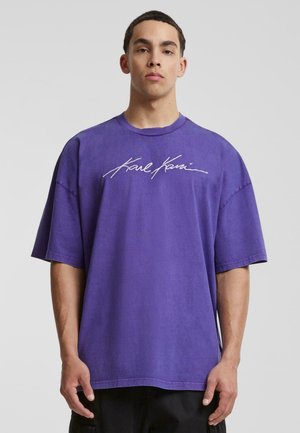 Karl Kani AUTOGRAPH WASHED BOXY TEE - Print T-shirt - purple