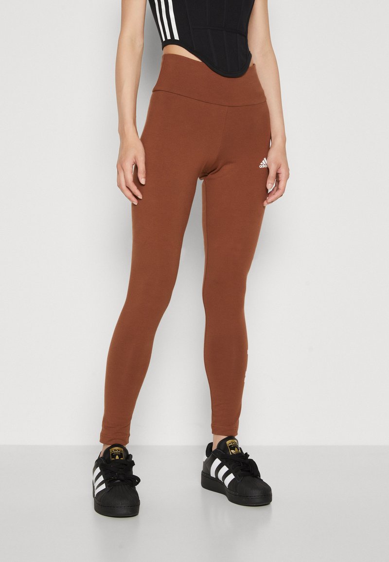 adidas Sportswear LIN LEG - Leggings - preloved brown/white