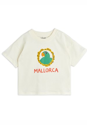 Mini Rodini PARROT TEE UNISEX - Potiskana majica - offwhite