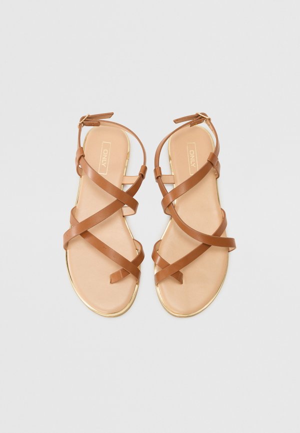 ONLMARI - T-bar sandals - cognac2