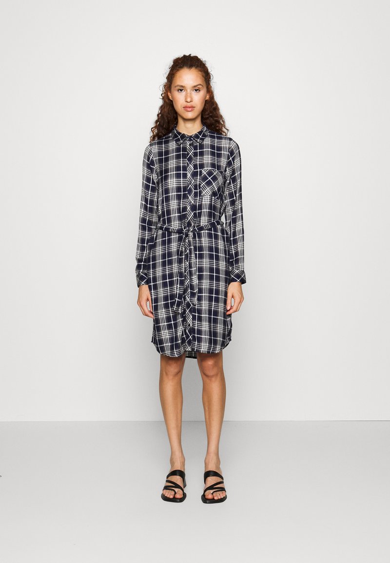 ONLY Tall ONLRILEY LIFE DRESS - Φόρεμα πουκάμισο - blues/grey/ecru