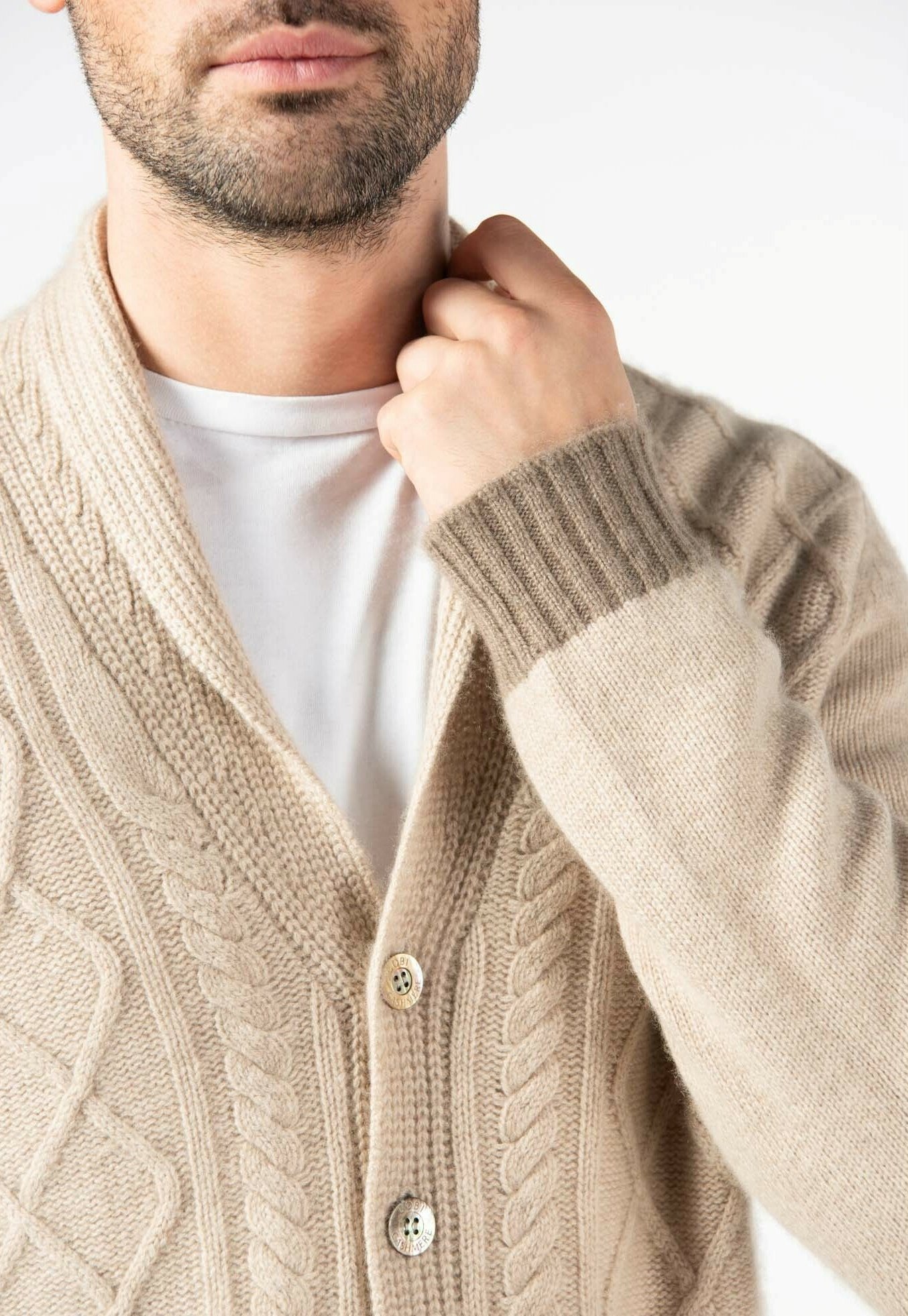 GOBI Cashmere Cardigan - tapioka/beige 