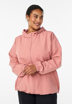 MIT KAPUZE UND REISSVERSCHLUSS - Lehká bunda - ash rose