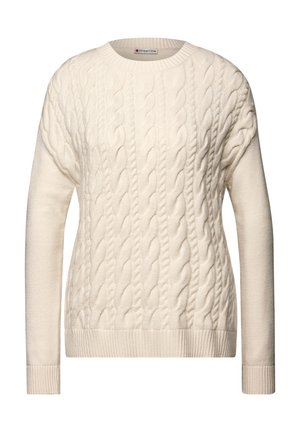 MIT ZOPFMUSTER - Maglione - beige