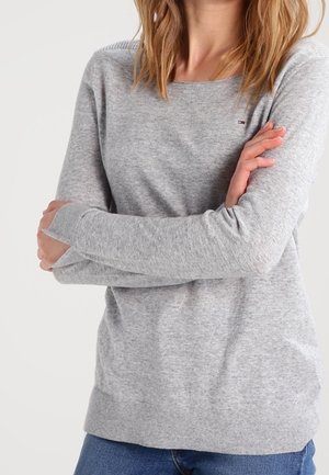 Striktrøje - mottled grey