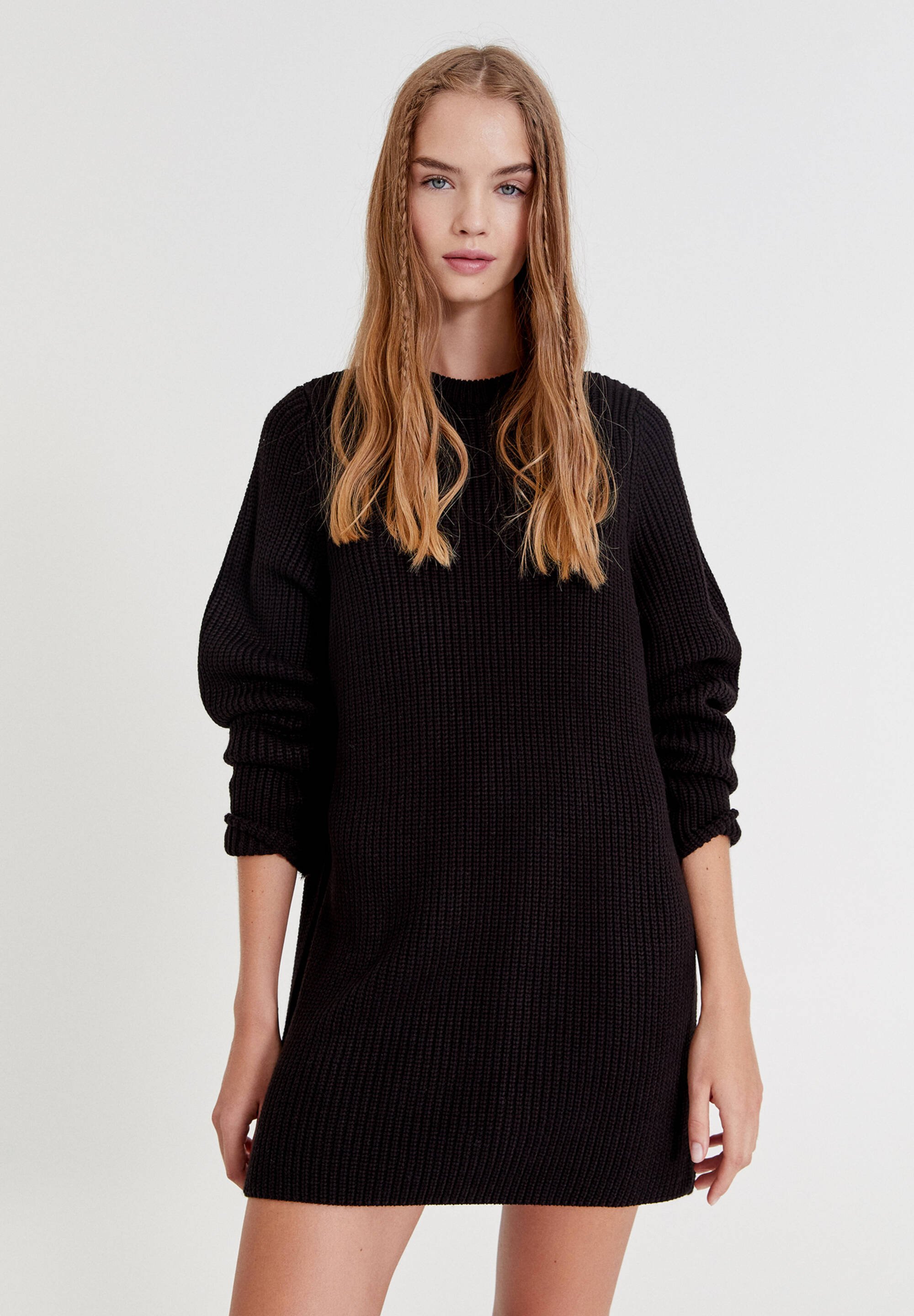 robe noire pull and bear