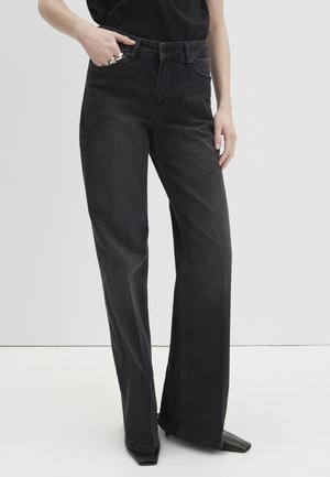 someday., MID RISE LOOSE FIT - Flared Jeans - raven black