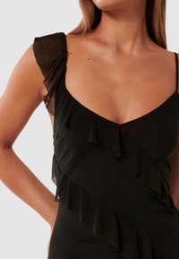 Forever New MARISSA RUFFLE MIDI DRESS - Cocktailkleid/festliches Kleid - black