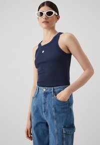 Marimekko KEDOL UNIKKO PLACEMENT  - Top - dark navy/offwhite