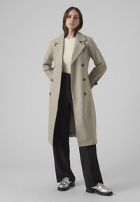 Vero Moda VMFORTUNEVEGA LONG  GA - Trenchcoat - silver mink/melange