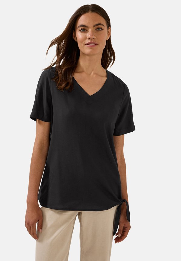 MIT KNOTEN - Bluse - schwarz