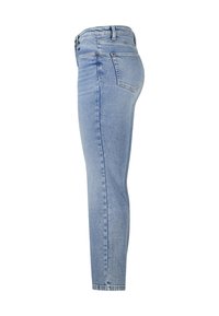 Skinny jeans van lichtblauw denim, met een taille op midhoogte, een ontwerp met vijf zakken en een vervaagde afwerking met subtiele wrijfstrepen bij de dijen.