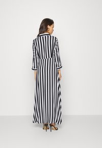 YAS Petite YASSAVANNA LONG SHIRT DRESS  - Maxiklänning - black/white