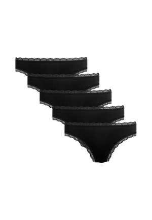 5ER PACK - Thong - black