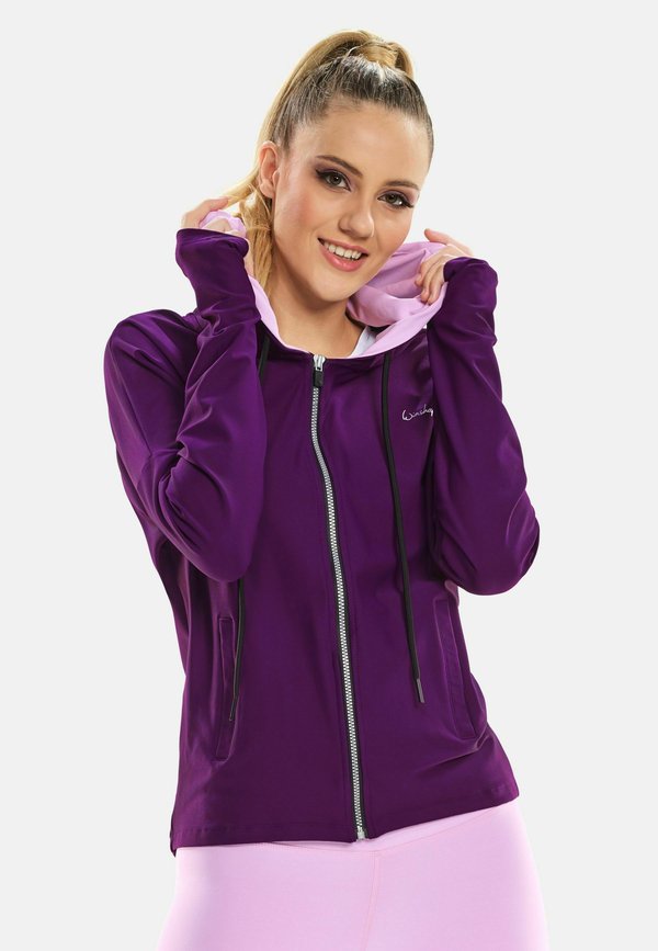 FUNCTIONAL COMFORT - Sweatjacke - dark plum lavender rose