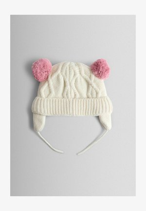 JoJo Maman Bébé, FAIR ISLE - Kootud müts - cream cherry