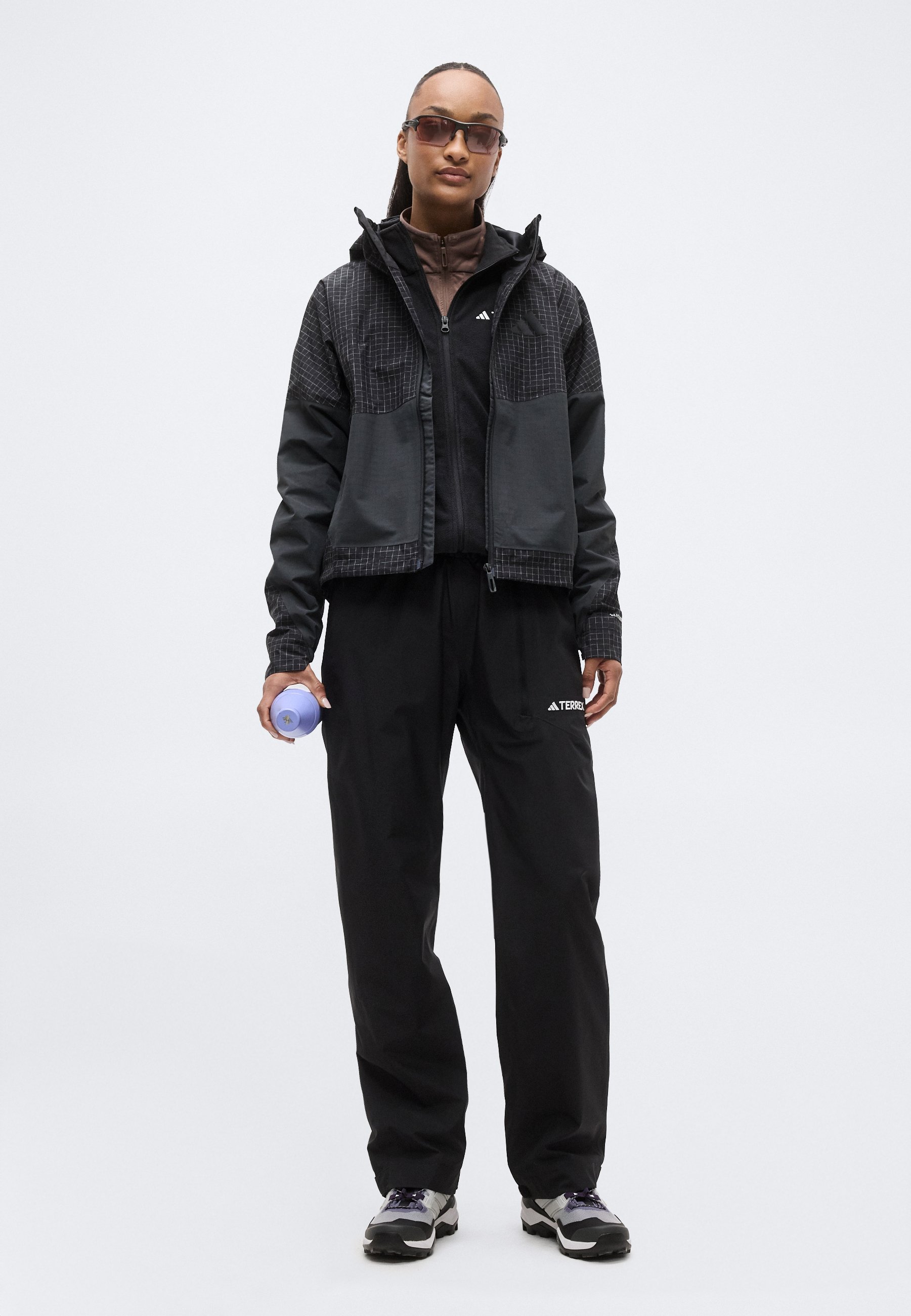 adidas Terrex 2L RAIN - Hardshell jacket - black/carbon/black