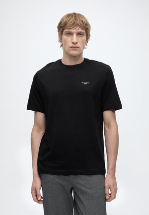 Marc O'Polo DENIM, SHORT SLEEVE LOGO ON CHEST - Základné tričko - black