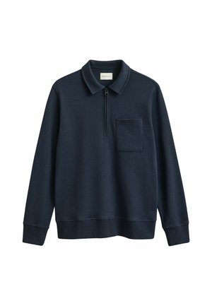 GANT, GANT HALF-ZIP SWEATSHIRT - T-shirt à manches longues - evening blue