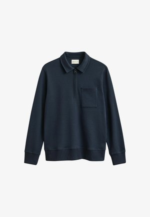 GANT, GANT HALF-ZIP SWEATSHIRT - Top s dlhým rukávom - evening blue
